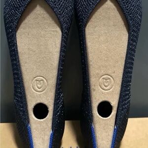 Rothy's Navy Metallic Lattice Women's Flats